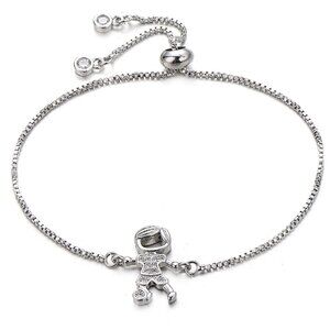 Bracelet for Soccer Mom Silver Thin Adjustable Cubic Zirconia